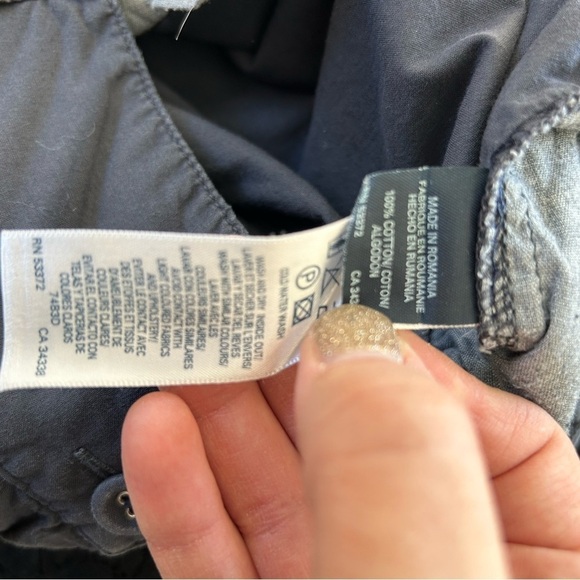 French Connection High Waisted 3-button grey blue Fit Wide-Leg Long Pant Size 10 - Picture 10 of 10